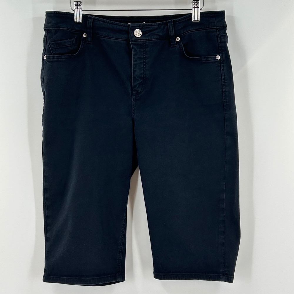 Tommy Bahama Boracay Beach High Rise Boardwalk Black Bermuda Shorts 13" Inseam